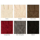 Olive CC Cable Knit Fleece Lined Women's Gloves