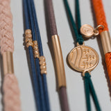 "Discover" Gold Pine Tree Charm Hair Tie Bracelets: Large