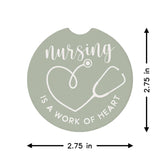 Nursing Heart Leaves Nurse Gift Car Coaster Set