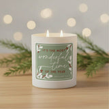 Wonderful Time Green Christmas Soy-Based Candle