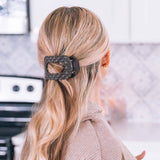 Teleties Flat Round Hair Clip | Medium | Truly Taupe Quilted