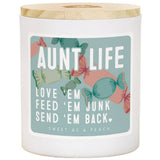 Aunt Life Candy Aunt Gift Soy-Based Candle