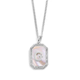 Gold E Mother Of Pearl Initial Necklace