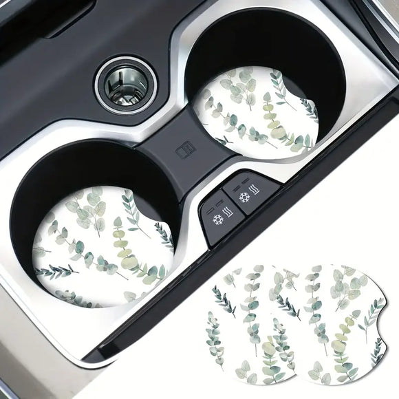 Eucalyptus Car Coaster Set