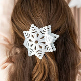Glitter Snowflake | Flat Hair Clip