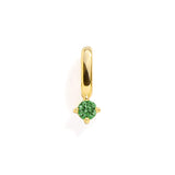 Birthstone Charm: Emerald / Silver