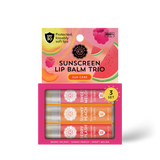 SPF Sunscreen Lip Balm Trio Sweet Melon, Sunny Peach, Berry