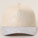 EXPENSIVE and DIFFICULT Embroidered Trucker Hat: SAGE / One Size