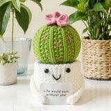 Handmade Crochet Succulent Cactus Mini Potted Plants Decor: Cactus Ball