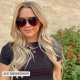 ACE - Unisex Aviator Sunglasses – Polarized Hair-Friendly: Hot Pink