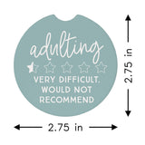 Adulting Stars Stripes Funny Car Coaster Set