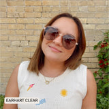 Earhart - Women’s Aviator Sunglasses–Polarized Everyday Chic: Grey