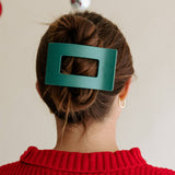 Teleties Flat Rectangle Hair Clip | Large | Fir Real