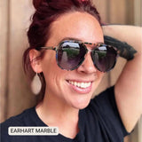 Earhart - Women’s Aviator Sunglasses–Polarized Everyday Chic: Black