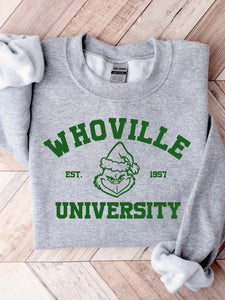 Whoville University Sweatshirt: Athletic Gray