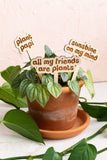 Retro Funny Wooden Plant Markers: Gimme that sun