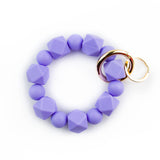 Beaded Wristlet Keychain Hexagon Silicone: Orchid