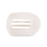 Teleties Round Flat Hair Clip | Large | Coconut White