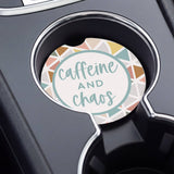Caffeine Chaos Triangles Funny Car Coaster Set