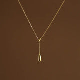 Gold Water Drop Necklace Chain Pendant