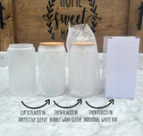 Floral Books 16oz Frosted Libbey Glass Tumbler