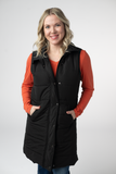 IN STOCK Harlow Long Vest - Black: Small