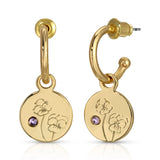 February Birth Month Flower Earrings