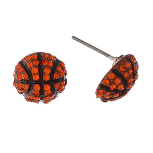 Basketball Rhinestone Stud Earrings