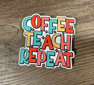 Coffee Teach Repeat Bogg Bag Charm