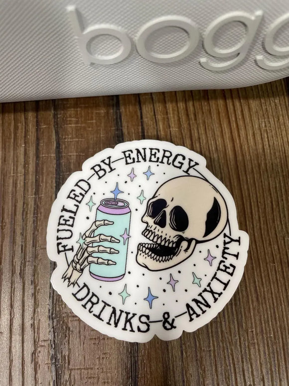 Energy Drinks and Anxiety Bogg Bag Charm