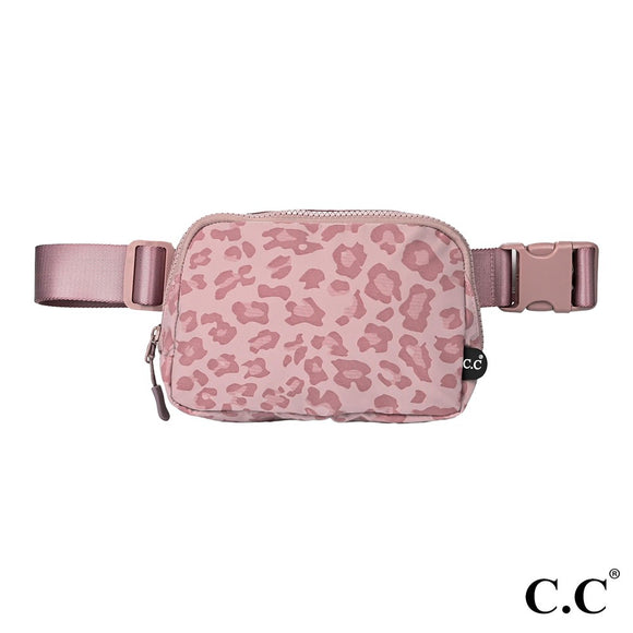 Belt Bag in Pink Leopard