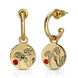 January Birth Month Flower Earrings