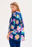 Gabby Top in Navy Floral