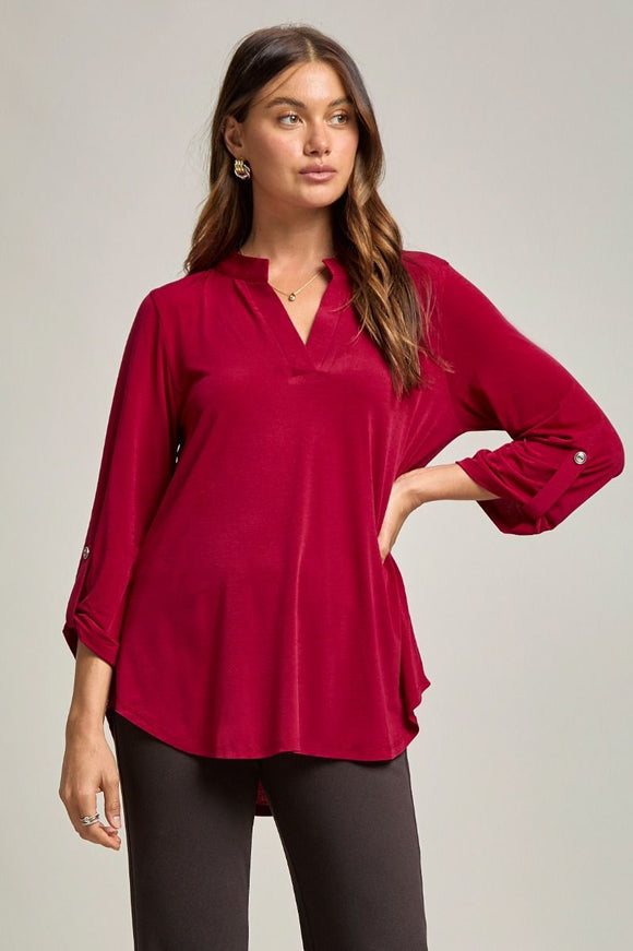 Gabby Top in Jewel Red