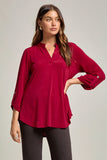 Gabby Top in Jewel Red