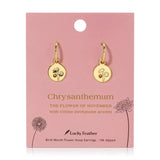 November Birth Month Flower Earrings