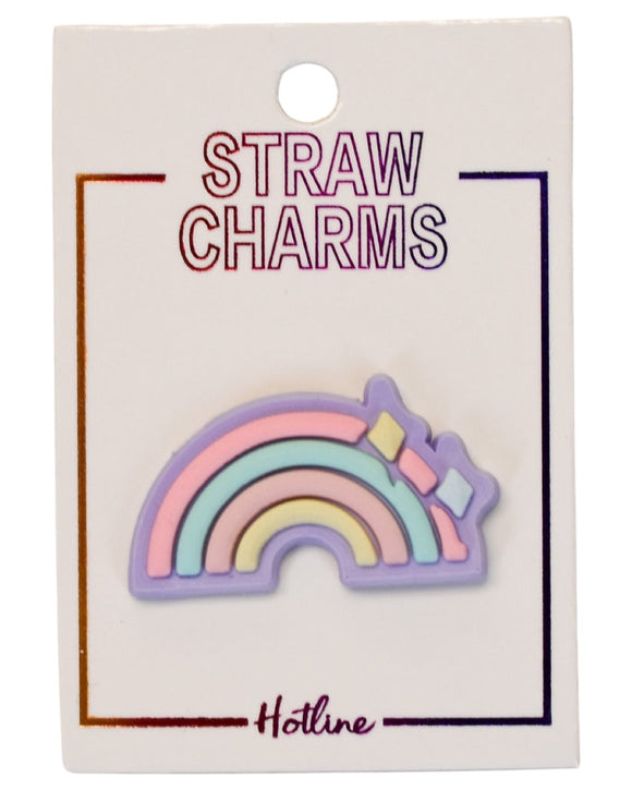 Pastel Rainbow Straw Charm