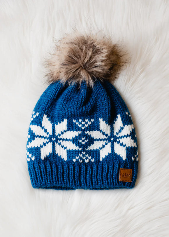 Royal Snowflake Patterned Winter Hat