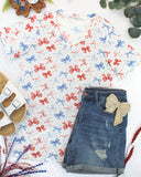 Sophie Tee in Patriotic Bows