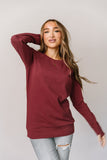 Ampersand Pullover in Cranberry
