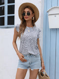 SHIPPING - Round Neck Butterfly Sleeve Top