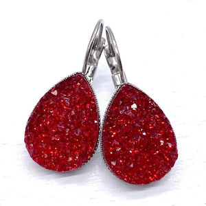 Big as Texas Teardrop Dangles: Red Collection