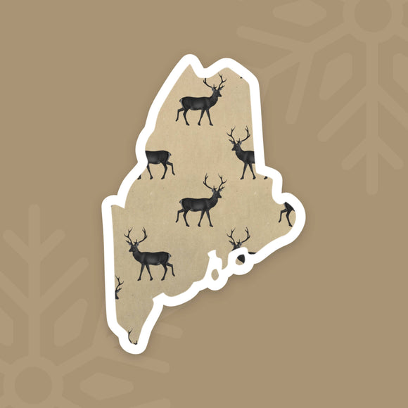 Maine Deer State Sticker