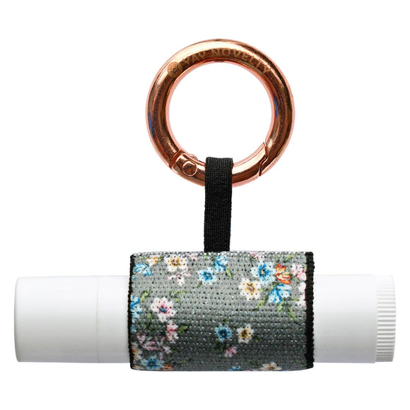 Stylish Lip Balm Holder Keychain-Old Fashion Floral