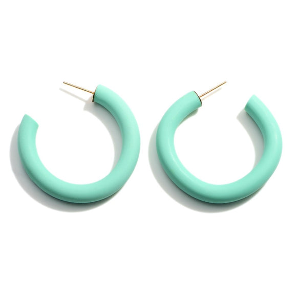 Minty Keen Hoops - The Simple Soul Boutique