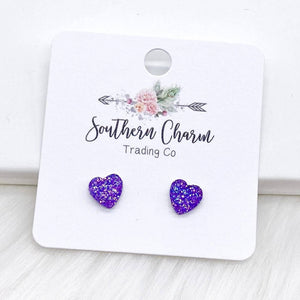 Valentine Sparkle Hearts in Purple
