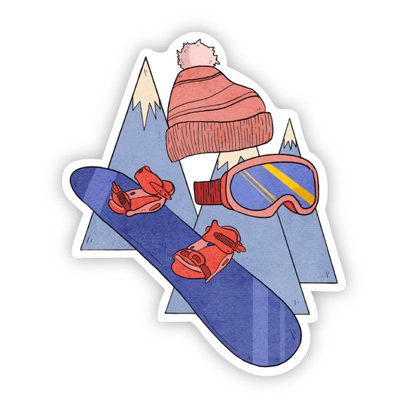 Snowboarding Sticker