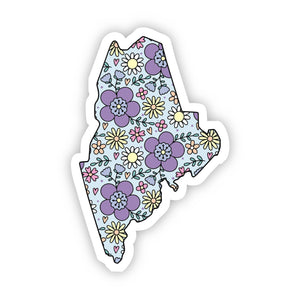 Maine Floral Sticker