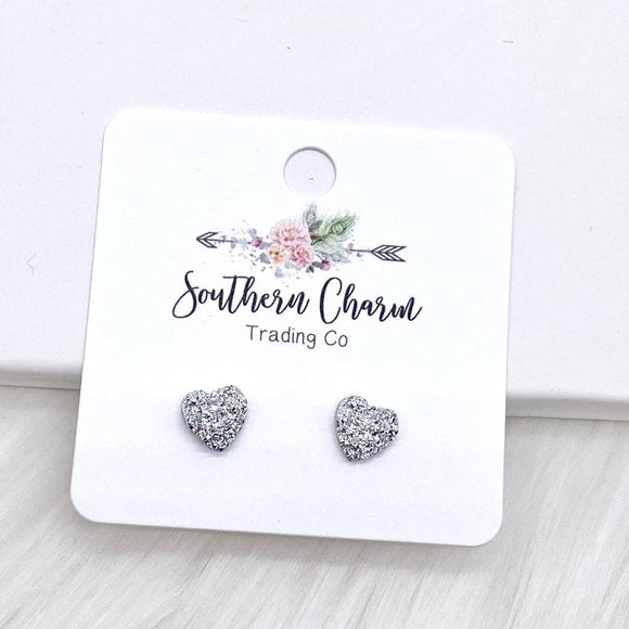 Sparkle Hearts in Silver