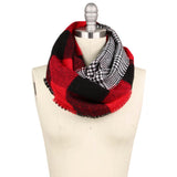 Two Tone Plaid Infinity Scarf - The Simple Soul Boutique
